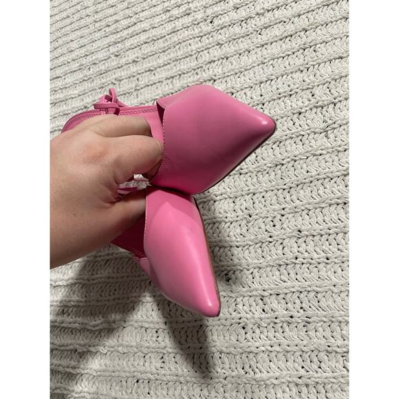 ASOS Design Nightly Pointed Toe Wrap Tie Stiletto Shoes Womens 7 Pink 109348654 - Picture 5 of 11